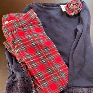 Girls, Janie and Jack matching pant set.